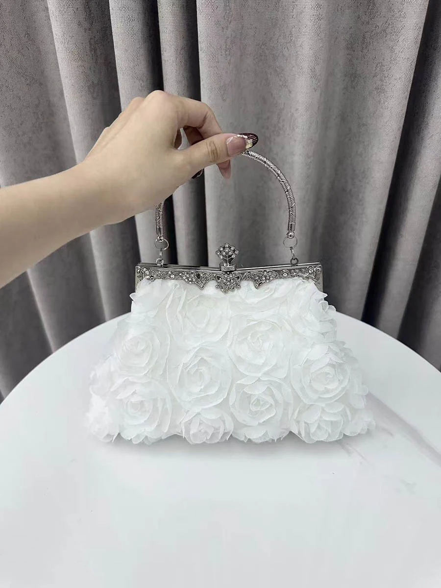 Flower Shape Lock Shiny Evening Bags & Clutches Mini Bags - Image 4