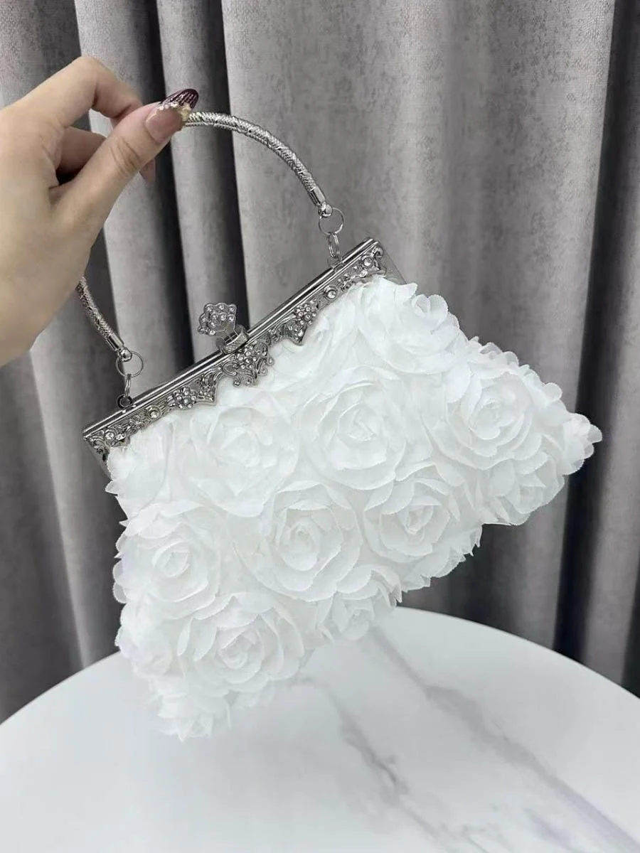 Flower Shape Lock Shiny Evening Bags & Clutches Mini Bags - Image 5