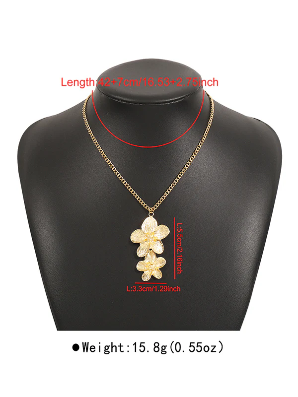 Flower Shape Necklaces Accessories + Rings Accessories - Image 15
