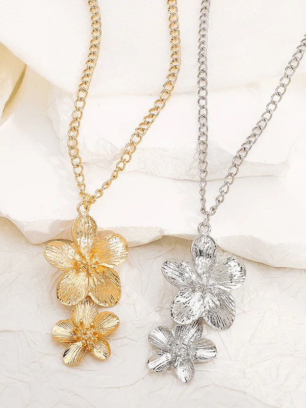 Flower Shape Necklaces Accessories + Rings Accessories - Image 4