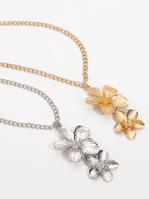 Flower Shape Necklaces Accessories + Rings Accessories - Image 5