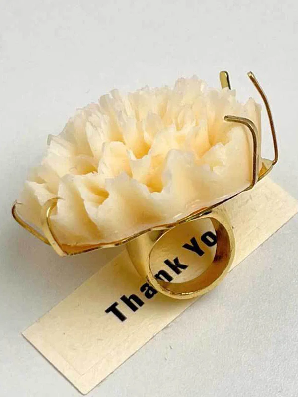 Flower Shape Pleated Rings Accessories - Image 3