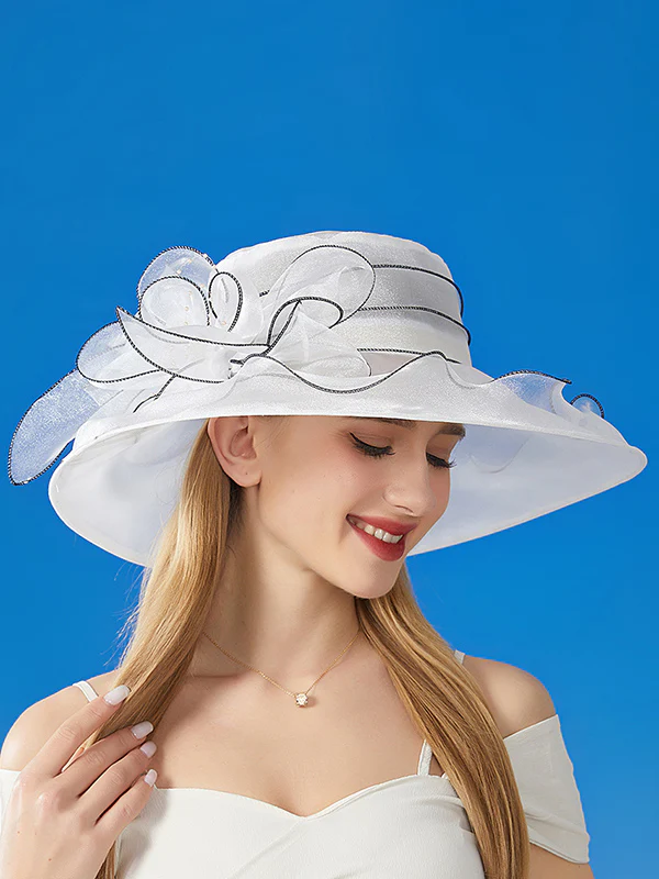 Flower Shape See-Through Split-Joint Sun Hat - Image 10