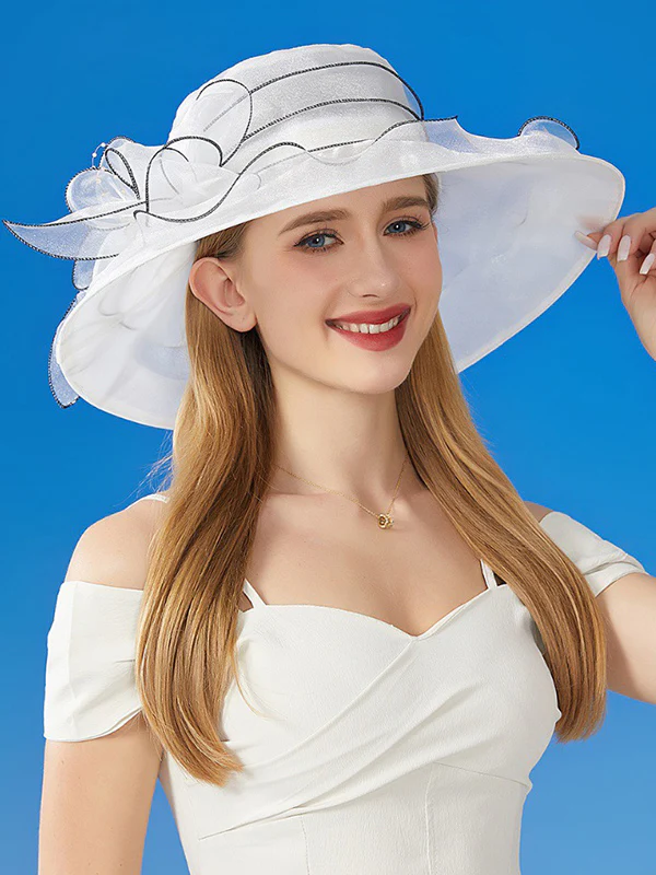 Flower Shape See-Through Split-Joint Sun Hat - Image 11