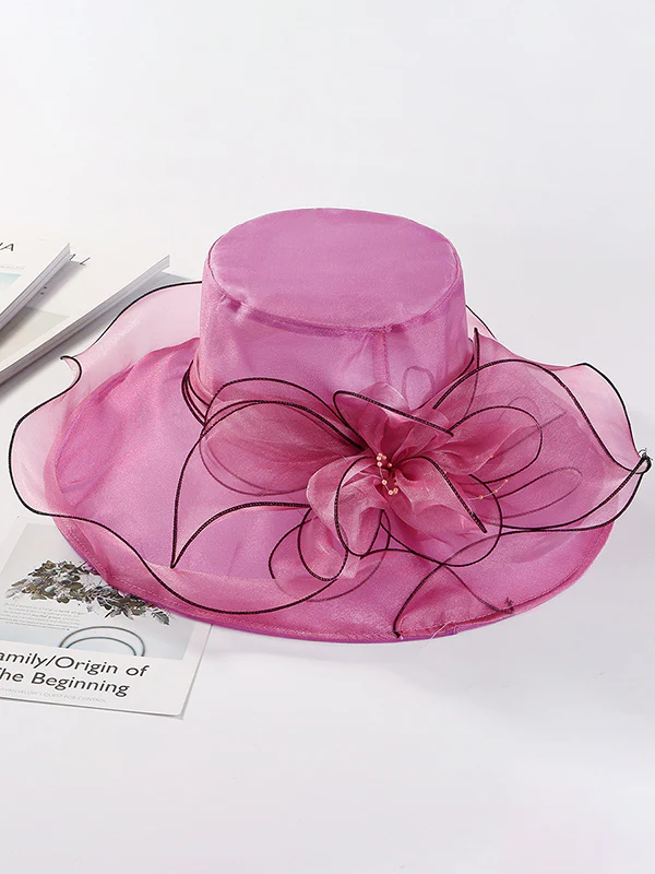 Flower Shape See-Through Split-Joint Sun Hat - Image 14