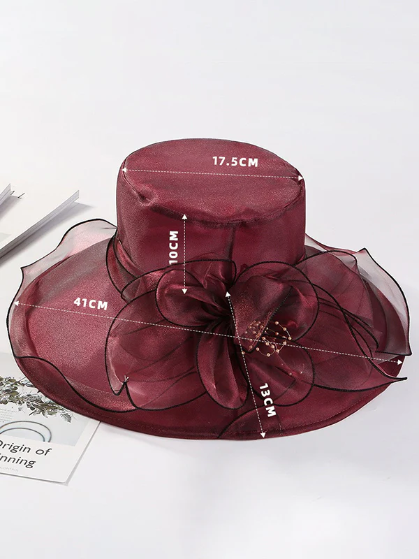 Flower Shape See-Through Split-Joint Sun Hat - Image 15