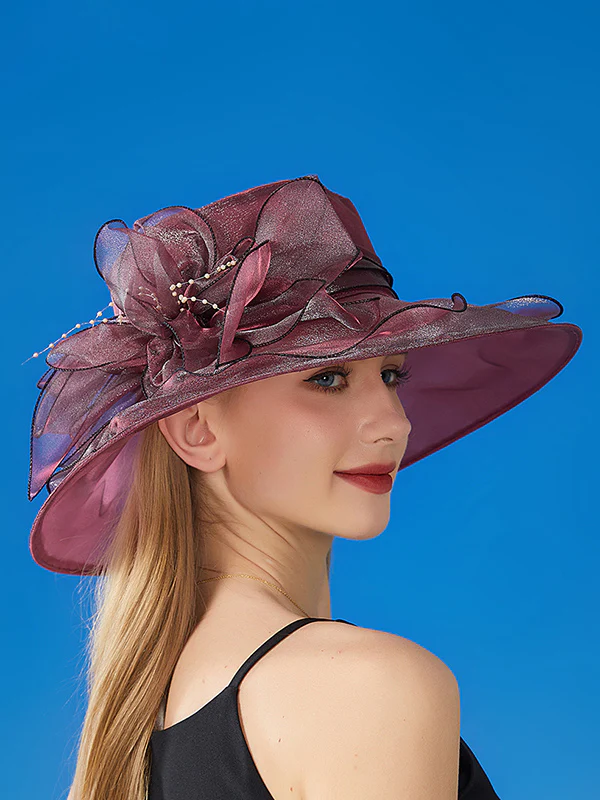 Flower Shape See-Through Split-Joint Sun Hat - Image 2