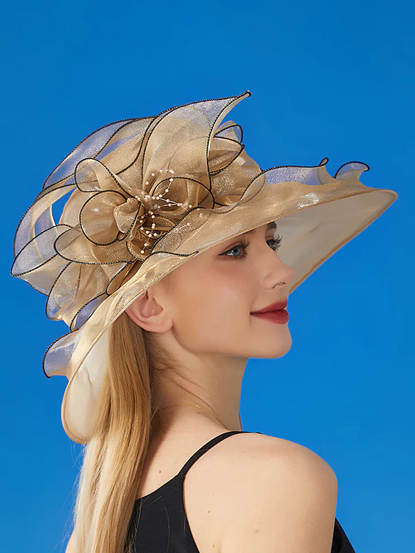 Flower Shape See-Through Split-Joint Sun Hat - Image 5