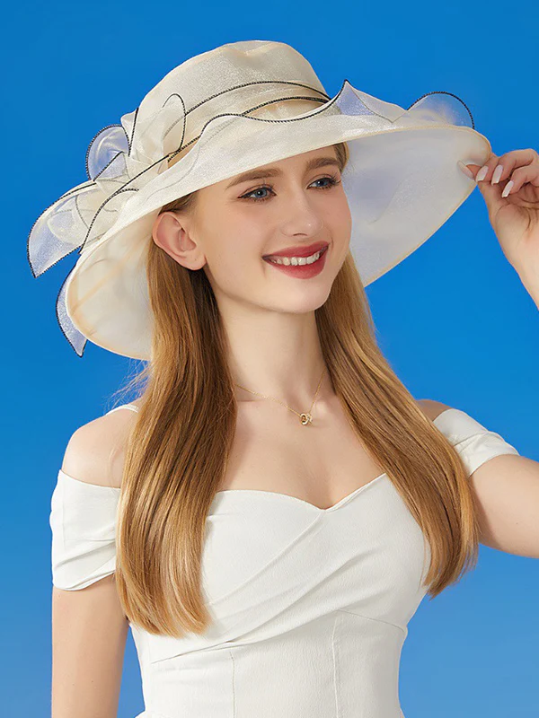 Flower Shape See-Through Split-Joint Sun Hat - Image 8