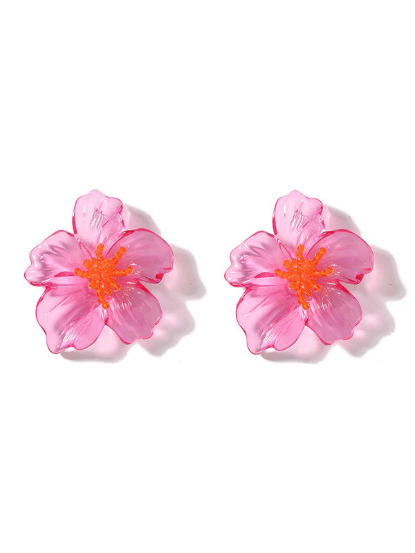 Flower Shape Slightly Sheer Earrings Accessories - Image 7
