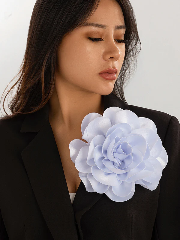 Flower Shape Solid Color Brooch Accessories - Image 10