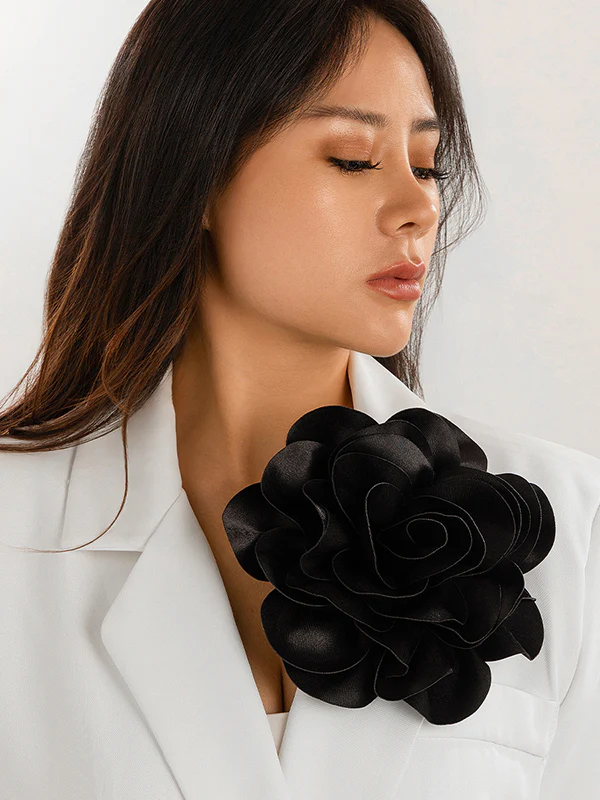 Flower Shape Solid Color Brooch Accessories - Image 11