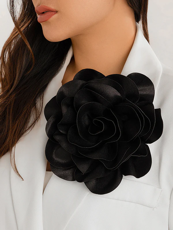 Flower Shape Solid Color Brooch Accessories - Image 12