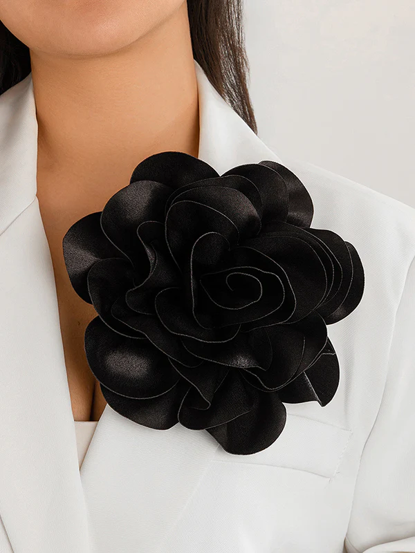 Flower Shape Solid Color Brooch Accessories - Image 13