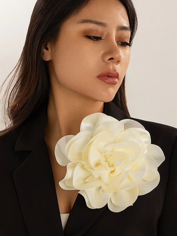 Flower Shape Solid Color Brooch Accessories - Image 16