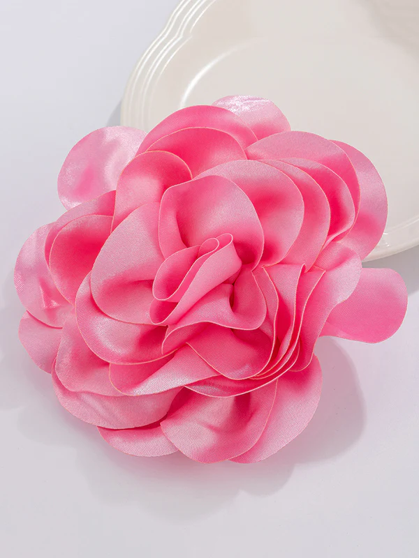 Flower Shape Solid Color Brooch Accessories - Image 19