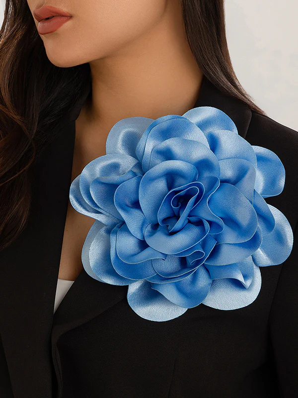 Flower Shape Solid Color Brooch Accessories - Image 7