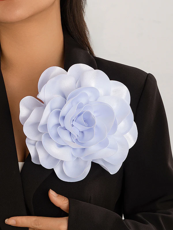 Flower Shape Solid Color Brooch Accessories - Image 8