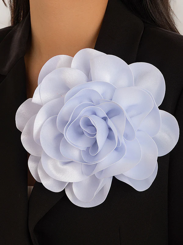 Flower Shape Solid Color Brooch Accessories - Image 9
