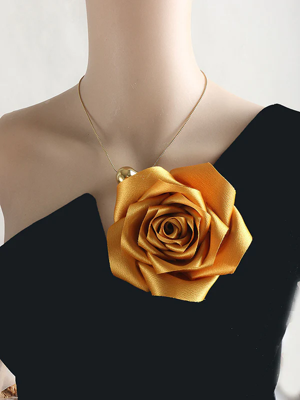 Flower Shape Solid Color Brooch Accessories - Image 3