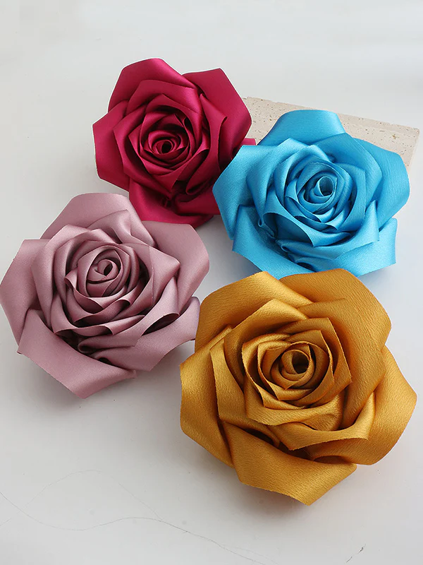 Flower Shape Solid Color Brooch Accessories - Image 5