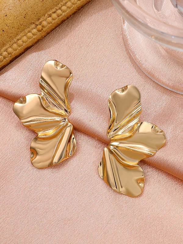 Flower Shape Solid Color Earrings Accessories - Image 3