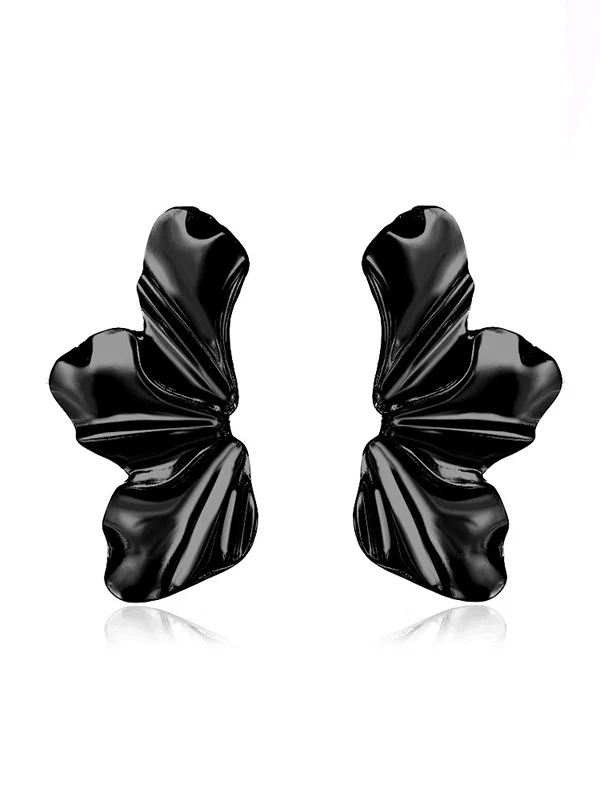 Flower Shape Solid Color Earrings Accessories - Image 9