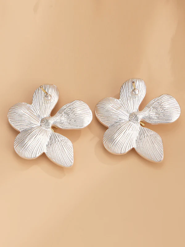 Flower Shape Tasseled Drop Earrings - Image 10
