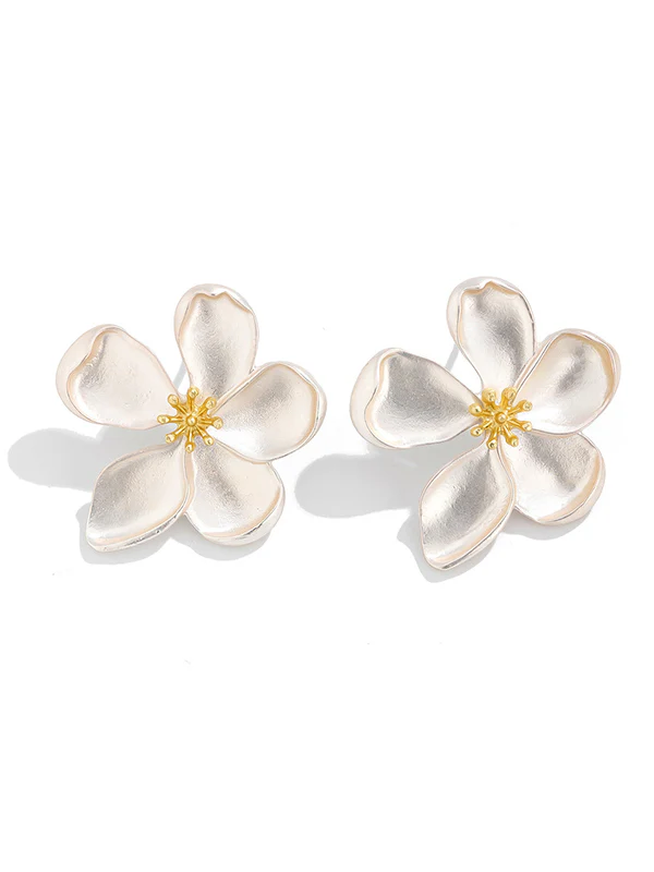 Flower Shape Tasseled Drop Earrings - Image 11