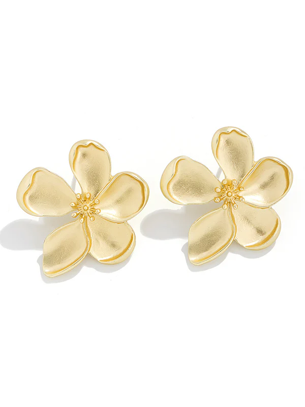 Flower Shape Tasseled Drop Earrings - Image 12