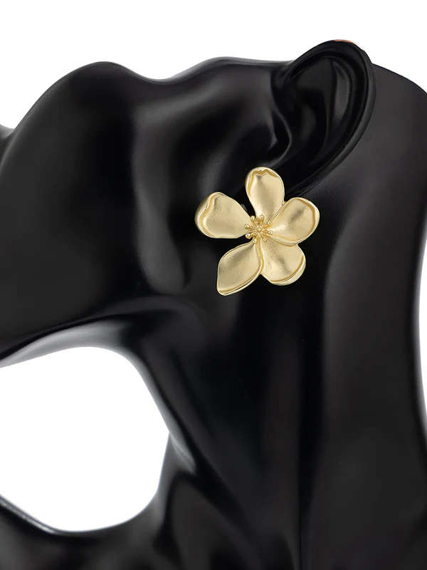 Flower Shape Tasseled Drop Earrings - Image 8