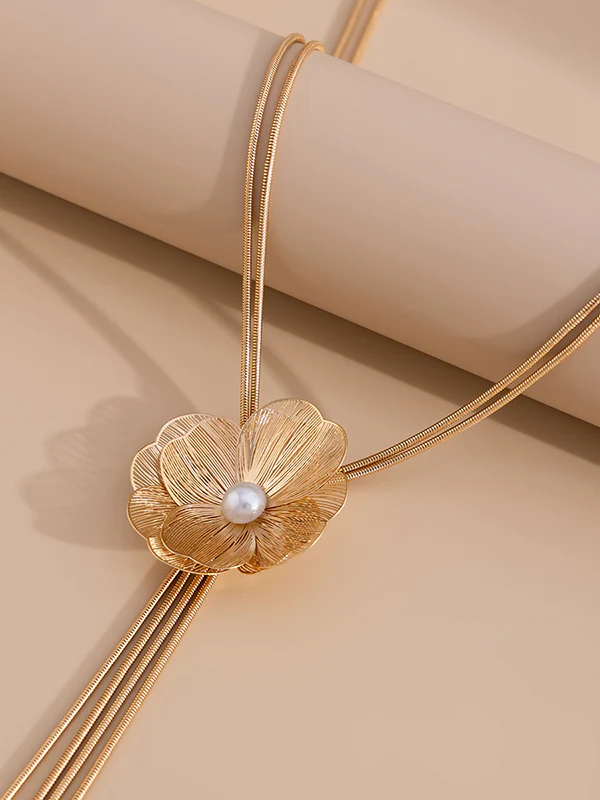 Flower Shape Tasseled Necklaces Accessories - Image 6