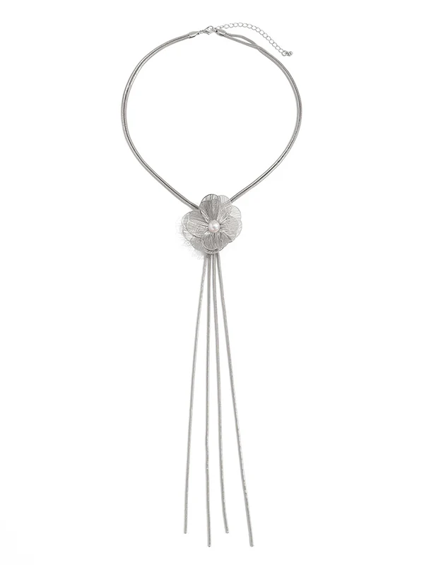 Flower Shape Tasseled Necklaces Accessories - Image 8