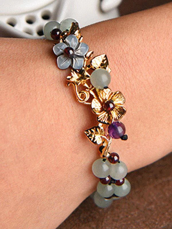 Fresh Crochet Garnet Bracelet - Image 7