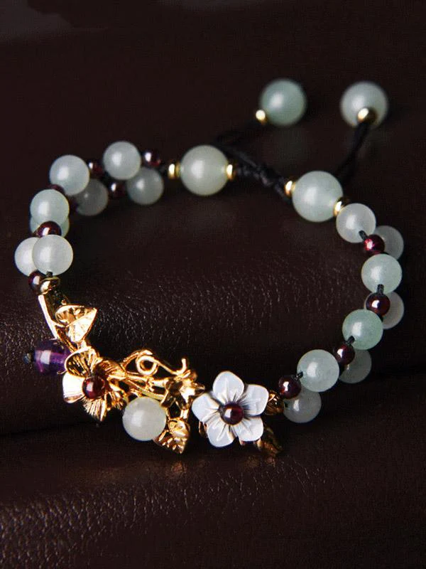 Fresh Crochet Garnet Bracelet - Image 8