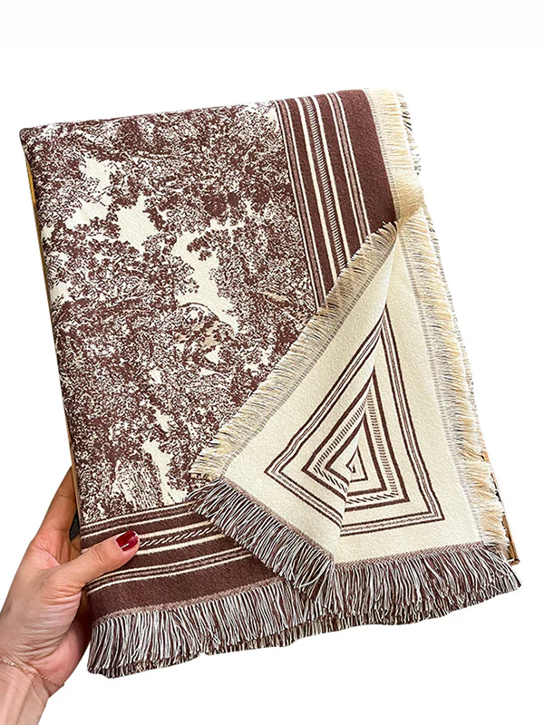 Fringed Keep Warm Printed Shawl&Scarf - Image 12