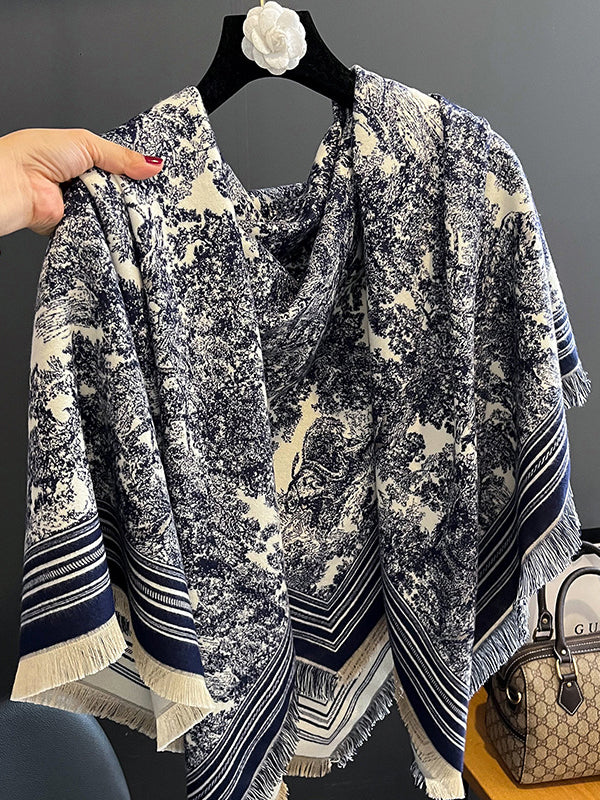Fringed Keep Warm Printed Shawl&Scarf - Image 4