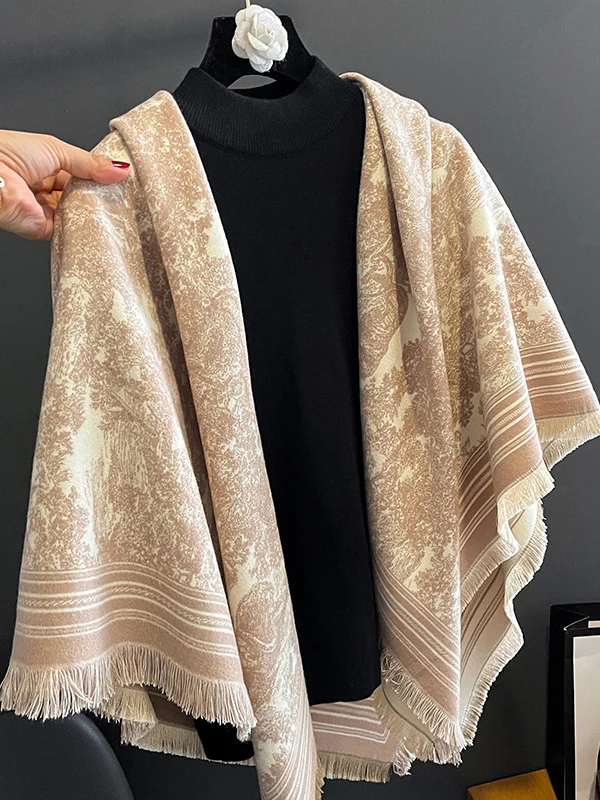 Fringed Keep Warm Printed Shawl&Scarf - Image 6