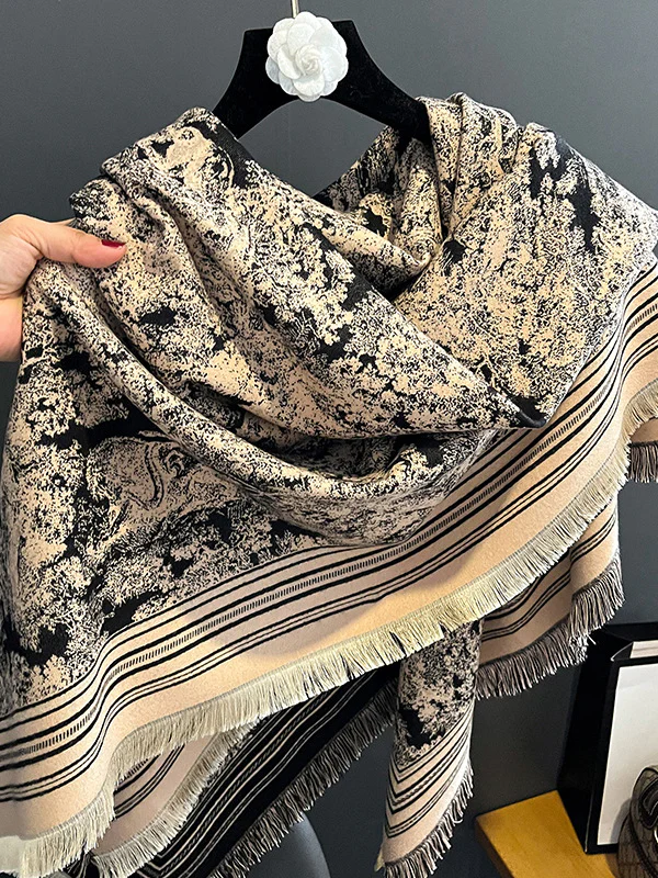 Fringed Keep Warm Printed Shawl&Scarf - Image 8