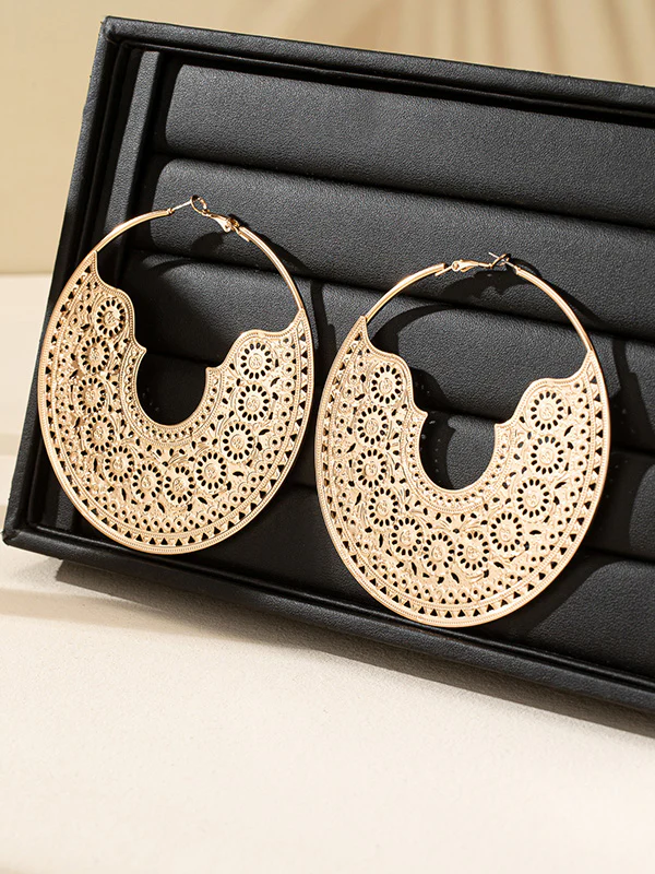 Geometric Drop Earrings - Image 2
