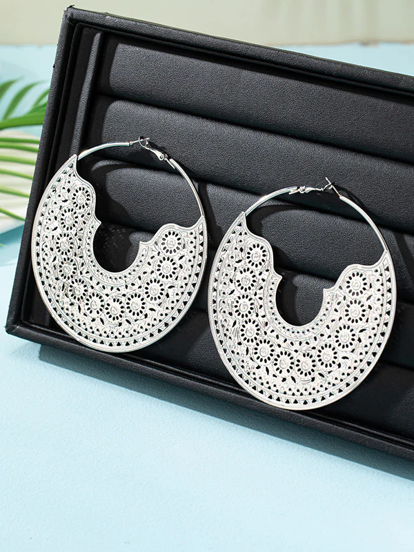 Geometric Drop Earrings - Image 3