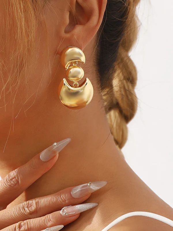 Geometric Drop Earrings - Image 2