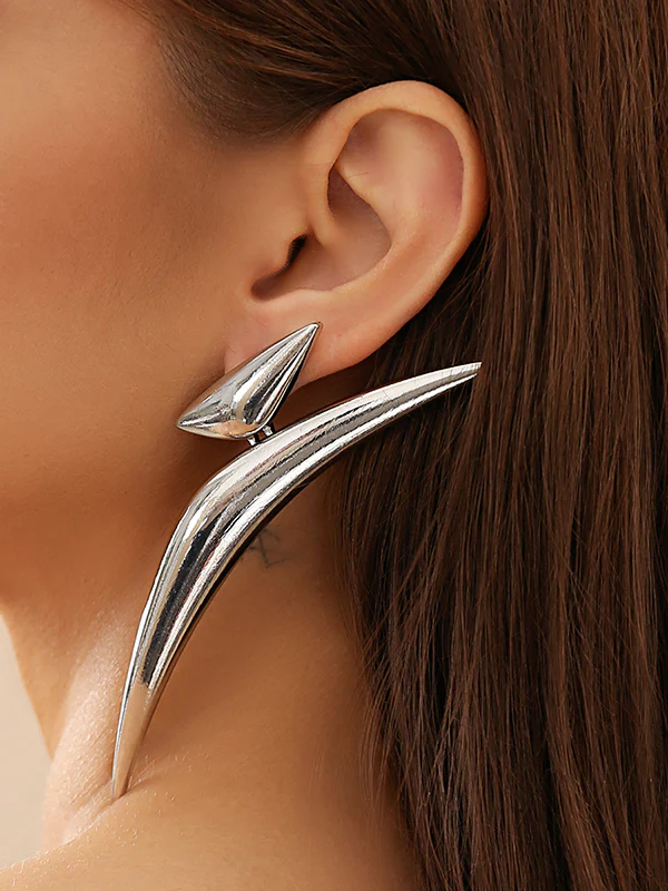 Geometric Drop Earrings - Image 2