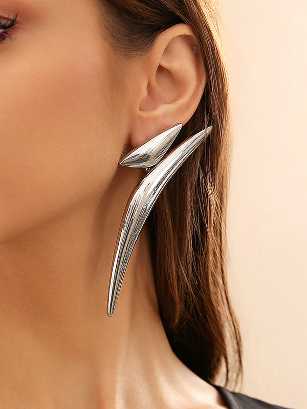 Geometric Drop Earrings - Image 3