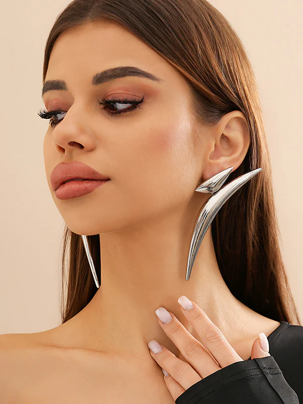 Geometric Drop Earrings - Image 4