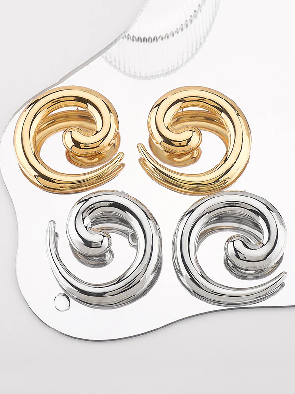 Geometric Drop Earrings - Image 3