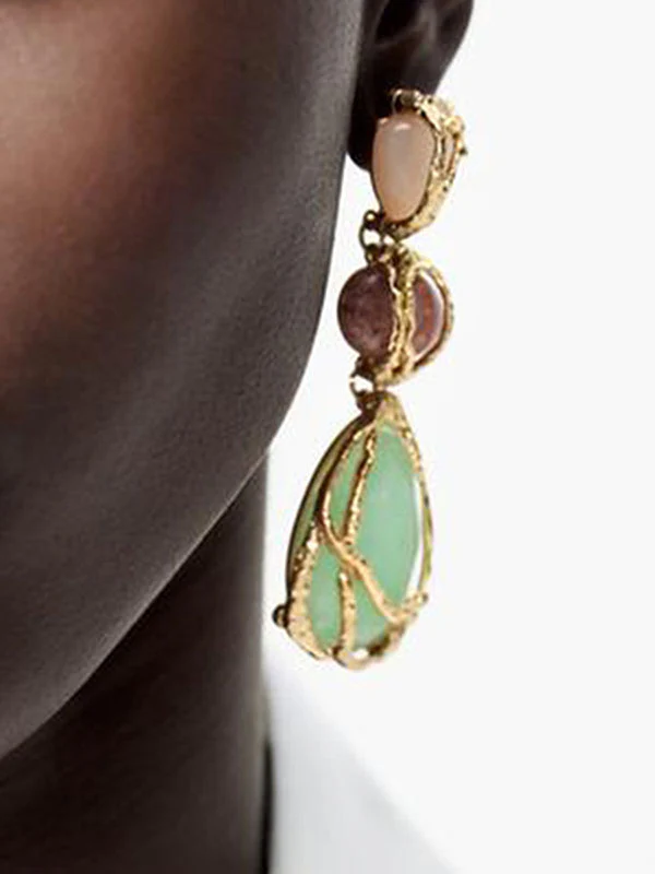 Geometric Drop Earrings - Image 3