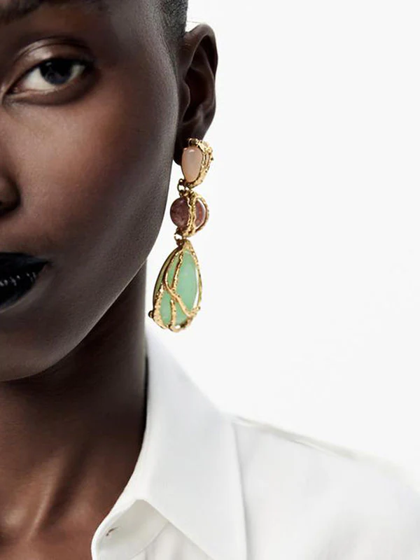 Geometric Drop Earrings - Image 4