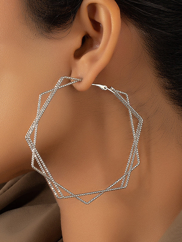 Geometric Drop Earrings - Image 2