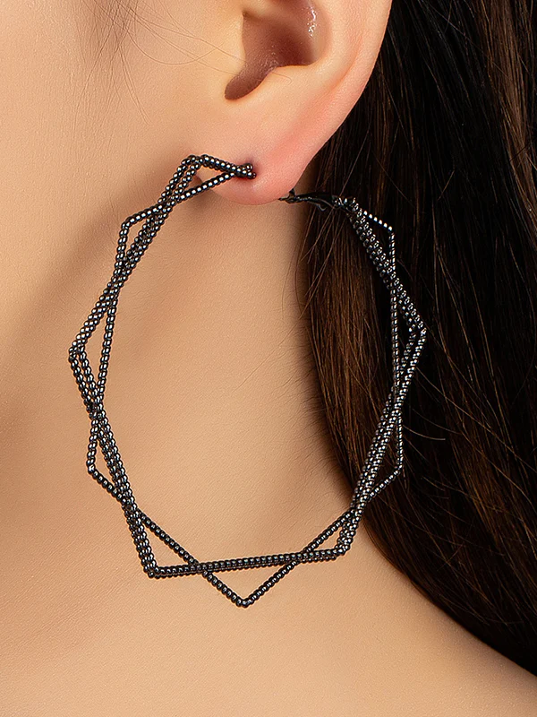 Geometric Drop Earrings - Image 3